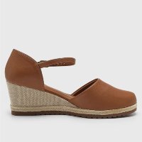 Sandália Anabela Bebecê Lisa Caramelo