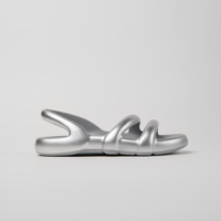 Kobarah Flat Sandálias prateadas.