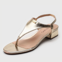 Sandália Via Uno Metalizada Dourada