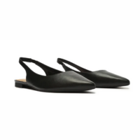 Sapatilha Slingback Bico Fino Preta