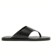 Rasteira Nina Couro Preta