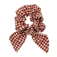 Scrunchie Pequeno Para Cabelo - Branco E Vermelho - Relikie Semijoias