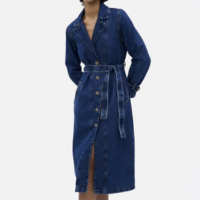 Trench Coat Jeans 100% Algodão