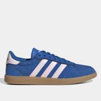 Tênis Adidas Breaknet Sleek Suede Feminino - Azul Royal+Rosa