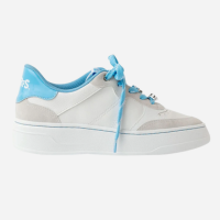 Tênis Smurfs Anabela Médio Branco Neve com Azul