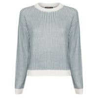 TRICOT FEMININO BICOLOR ABERTURA BARRA