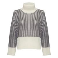 TRICOT FEMININO GOLA ALTA ABERTURA LATERAL