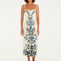 Vestido Midi Estampado Floral Penélope