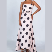 Vestido longo modelado Rosa