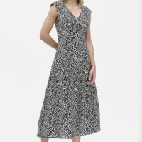 Vestido Midi Estampa Poá Orgânico