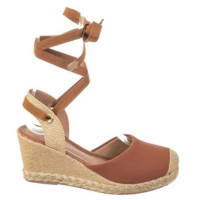 Anabela de Salto Grosso Confort Moda Casual Gladiadora Amarr - Cazzani