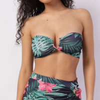 Biquíni Top Avulso Estampado Tomara que Caia Verde