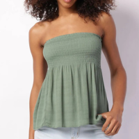 Blusa Feminina Tomara que Caia Viscose Berry & Co. Verde