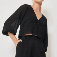 Blusa Manga 78 Com Piercing - Highline