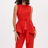 Blusa Peplum Sem Mangas