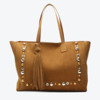 Bolsa Shopping Carolina Grande Caramelo Camurça