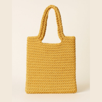 Bolsa de Crochê Amarela Artesanal Trama do Sol