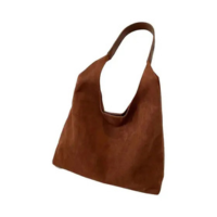 Bolsa De Ombro Feminina De Camurça De Grande Capacidade, Moderna, Retrô, Vi