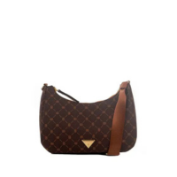 Bolsa Feminina Baguete Transversal Monograma Rafitthy Marrom