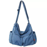 Bolsa Feminina Transversal Grand Jeans Casual Durável Muitos Bolsos