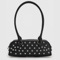 Bolsa Tiracolo Luiza Barcelos Tote Com Tachas Preta