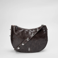 Bolsa Hobo Gabriela Estonada Esferas Marrom