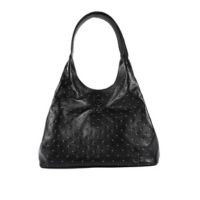 Bolsa De Ombro Preta Tachas Couro Jb