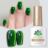 BORN PRETTY Green Cat Eyess Gel Magnético Esmalte Verde Semi Permanente Ver