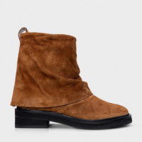 Bota Capa Classic Couro Suede Marrom Saddle