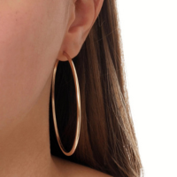 Brinco de Argola Fieira Folheada a Ouro 18K Antialérgico SEMI JOIA Feminino