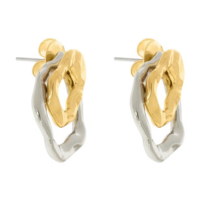 Brinco Orgânico Maria de Fátima Novela Vale Tudo Dourado e Prata 3 em 1 Hip