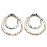 Brinco Vale Tudo Maria de Fátima Moderno Novela Dourado Prateado Banhado a