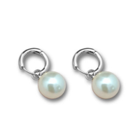 Brincos Pingentes Retro Pérola Francesa Femininos Dourados Banhado Ouro 18K