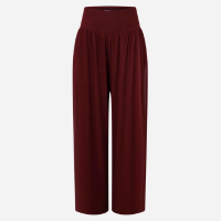 Calça Aladim em Tule com Cós Largo Vinho