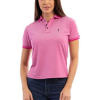 Camisa Polo Feminina Casual Poa Conforto Gola Dia a Dia Leve