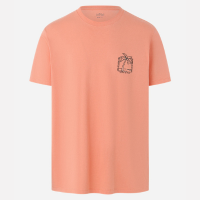 Camiseta Comfort em Algodão com Estampa de Coqueiro Laranja