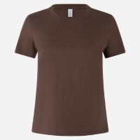 Camiseta Regular Básica em Algodão Marrom