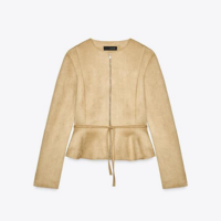 CASACO PEPLUM EFEITO CAMURÇA