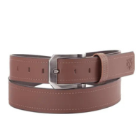 Cinto Masculino Costurado Casual Couro Largo Use Young