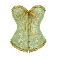 Corpete Corset Corselet Espartilho Cinta Modeladora Verde M163