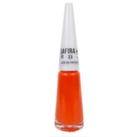 Esmalte De Unha 7ml Laranja Cremoso Nº 23 Safira Cosméticos - SAFIRA COSMÈT