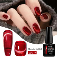 MEET ACROSS 7ml Gel Magnético Esmalte Espumante Conta De Vidro Cristal Olho