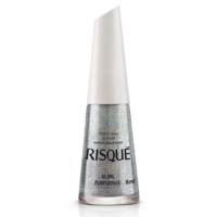 Esmalte Risqué Cor As Mil Purpurinas Glitter com 8ml