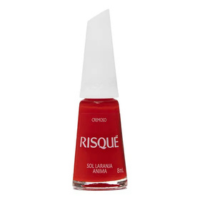Esmalte Risqué Vermelho Cremoso Sol Laranja Anima 8ml