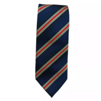 Gravata Semi Slim - Azul Marinho com listras vermelhas - CÓD: VR117