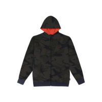 Jaqueta Camuflada em Moletom com Capuz Big & Tall - Cinza Claro