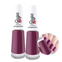 Kit 2 Esmalte para Unhas Cor Roxo Cremoso Sempre Bela 433 Guga 8ml