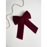 Laço de Cabelo Adulto ou Infantil em Fita de Veludo com Pontas (Bico de Pat