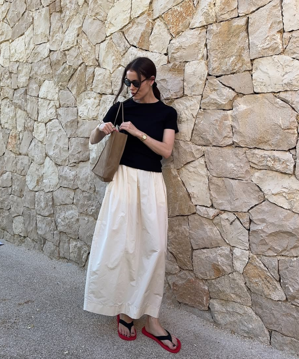 Looks com saia branca para copiar.