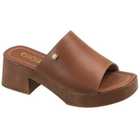 Sandália Tamanco Feminino GiGiL Salto Grosso Bloco Madeira